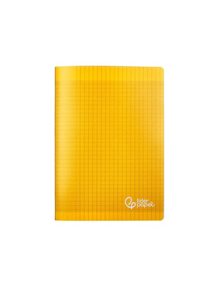 Cahier piqure liderpapel couverture pp 240x320mm 48p seyes coloris jaune.