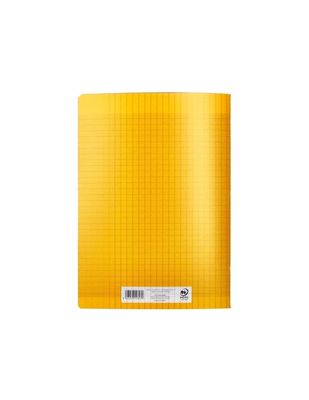 Cahier piqure liderpapel couverture pp 240x320mm 48p seyes coloris jaune.
