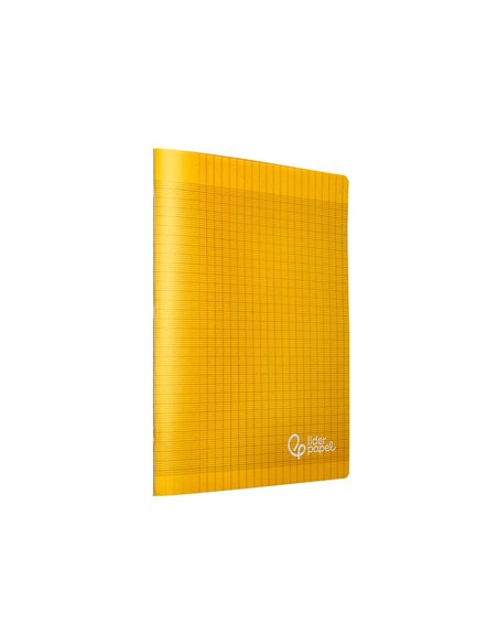 Cahier piqure liderpapel couverture pp 240x320mm 48p seyes coloris jaune.