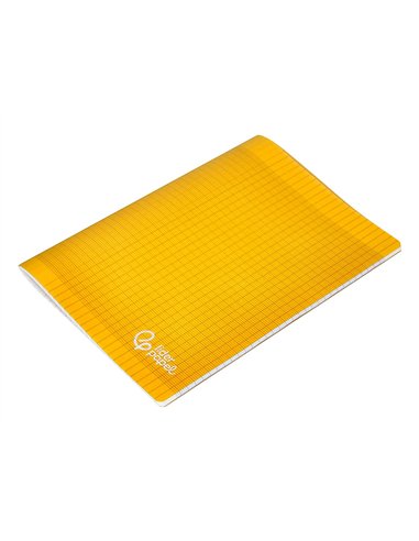 Cahier piqure liderpapel couverture pp 240x320mm 48p seyes coloris jaune.