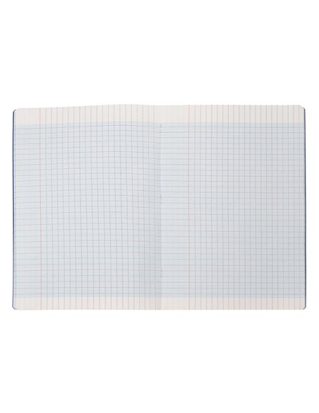 Cahier piqure liderpapel couverture pp 240x320mm 96p seyes coloris bleu.