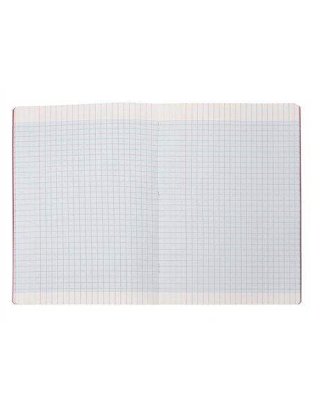 Cahier piqure liderpapel couverture pp 240x320mm 96p seyes coloris rouge.