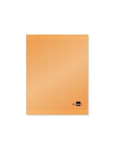 Cahier piqué liderpapel couverture plastique souple a5+ 17x22cm 90g 96 pages séyès coloris orange. 2