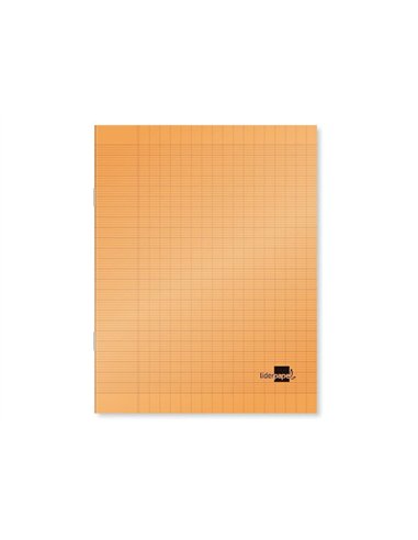 Cahier piqué liderpapel couverture plastique souple a5+ 17x22cm 90g 96 pages séyès coloris orange.