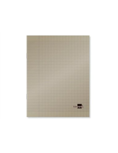 Cahier piqué liderpapel couverture plastique souple a4 21x29,7cm 96 pages séyès coloris gris.