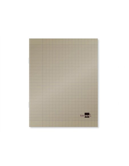 Cahier piqué liderpapel couverture plastique souple a4 21x29,7cm 96 pages séyès coloris gris.