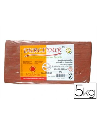 Argile autodurcissante solargil durci'dur coloris rouge pain 5kg.
