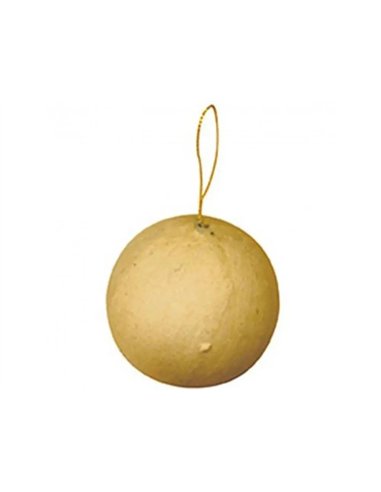 Suspension boule grane creative carton noel 6,5cm or.