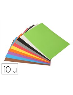 Feuille mousse o'color caoutchouc eva 30x40cm 10 coloris assortis pochette 10 unites.