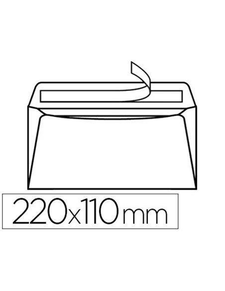 Enveloppe gpv green erapure recyclée dl 110x220mm 90g bande auto-adhésive boîte 500 unités.