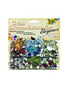 Pierres decoratives folia a coller theme noel sachet de 800 unites.