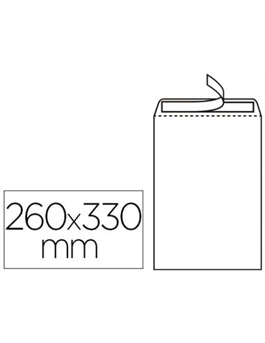 Pochette gpv économique adhésive vélin blanc 90g 24 260x330mm boîte 250 unités.