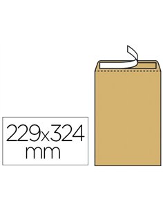 Pochette kraft gpv adhésive économique c4 229x324mm 90g fenêtre 50x100mm boîte 250 unités.