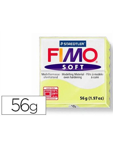 Pâte à modeler fimo soft coloris citron pain 57g.
