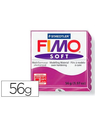 Pâte à modeler fimo soft coloris violet pain 57g.