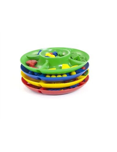 Plateau de tri miniland 5 compartiments 26 cm lot de 4 unites.