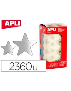Gommette métallisée apli agipa étoile coloris argent rouleau 2360 unités.