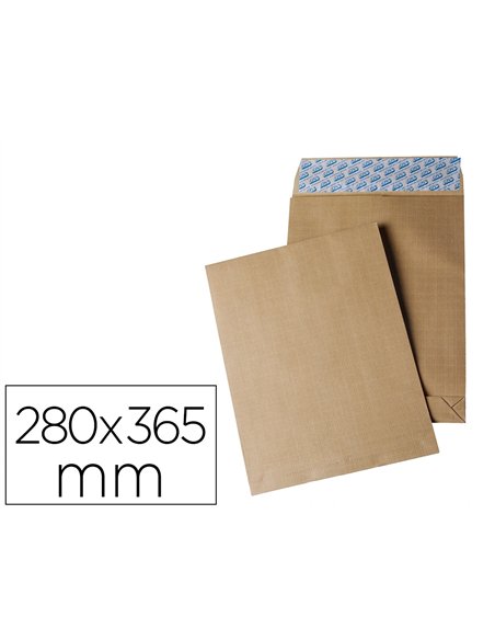 Pochette gpv kraft armé 120g 26 280x365mm soufflet 70mm paquet 50 unités.