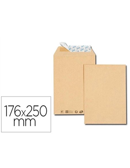 Pochette gpv kraft 85g b5 176x250mm sachet 50 unités.