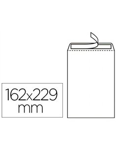 Pochette gpv économique adhésive vélin blanc 90g c5 162x229mm sachet 25 unités.