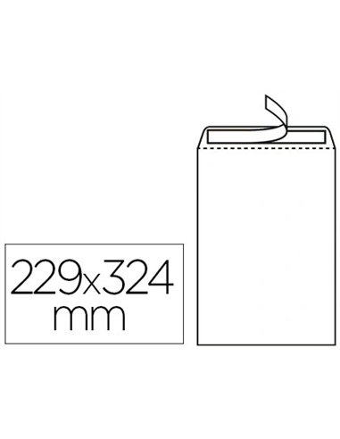 Pochette gpv économique adhésive vélin blanc 90g c4 229x324mm sachet 25 unités.