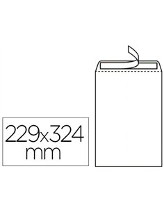 Pochette gpv économique adhésive vélin blanc 90g c4 229x324mm paquet 10 unités.