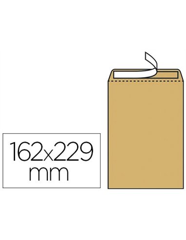 Pochette kraft gpv adhésive économique c5 162x229mm 90g paquet 10 unités.