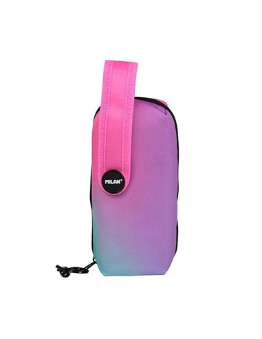Trousses Milan Sunset Pink, lot de 4, contenu standard : gomme, 2 taille-crayons, crayon graphite HB, 3 stylos à bille, règle de