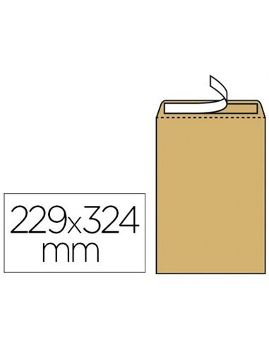 Pochette kraft gpv adhésive économique c4 229x324mm 90g paquet 10 unités.