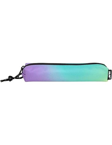 Mini trousse ronde Milan Sunset - Tissu indéchirable - 20,5 x 4,5 x 5 cm - Turquoise