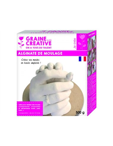 Alginate de moulage 500gr graine creative empreintes corporelles et alimentaires.