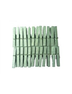 Lot mini-pinces graine creative a linge 3cm 24 unites coloris argent.