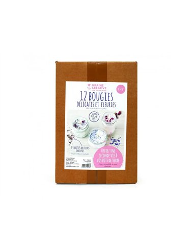 Kit bougies fleuries graine creative pour 12 eleves kit complet.
