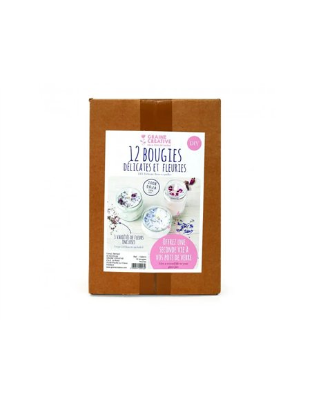 Kit bougies fleuries graine creative pour 12 eleves kit complet.