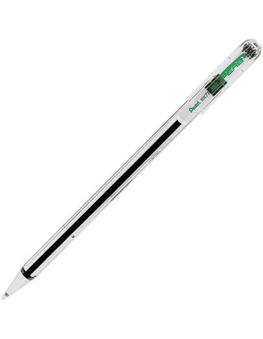 Stylo à bille Pentel SuperB - Pointe fine 0,7 mm - Trait 0,35 mm - Encre à base d'huile - Vert