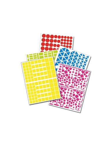 Gommette apli special ecole tailles et coloris assortis 6060 unites.