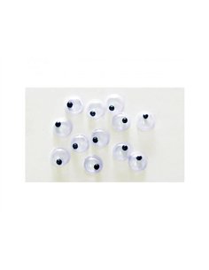 Yeux mobiles graine creative forme ronde coloris noir non adhesifs 5mm 20 pieces.