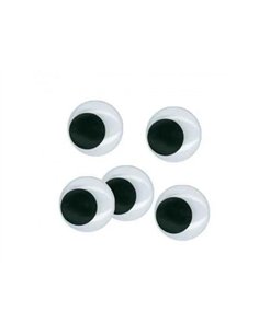 Yeux mobiles graine creative forme ronde coloris noir non adhesifs 9mm 100 pieces.