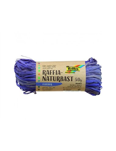 Raphia vegetal clairefontaine coloris violet pelote 50g.