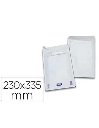 Pochette gpv bulles air kraft blanc 75g 230x335mm g boîte 100 unités.