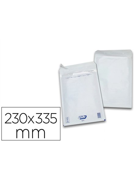 Pochette gpv bulles air kraft blanc 75g 230x335mm g boîte 100 unités.
