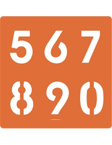 Lot graine creative 6 pochoirs alphabet et chiffres.