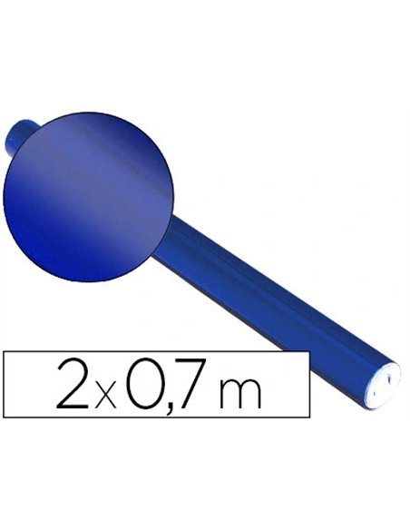 Papier métallisé clairefontaine 80g/m2 coloris bleu rouleau 0.7x2m.