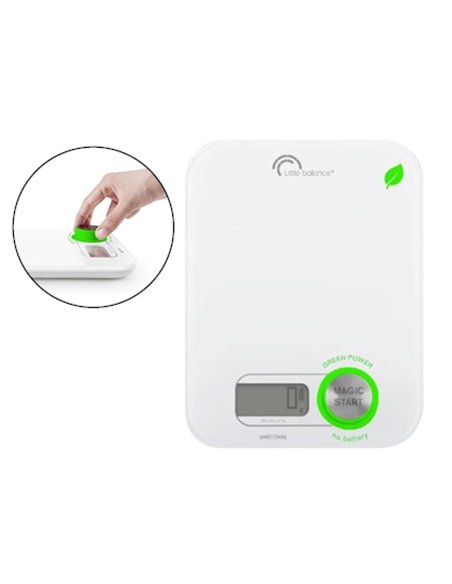 Pèse-lettres codamex green power 5kg sans piles ni solaire plateau verre trempé 246x191x14mm écran lcd.