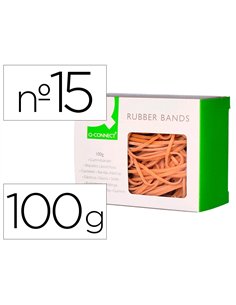 Bracelet caoutchouc q-connect n.15 150x2mm boîte fenêtre 100g.