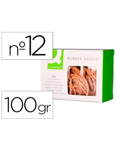 Bracelet caoutchouc q-connect n.12 120x2mm boîte fenêtre 100g.