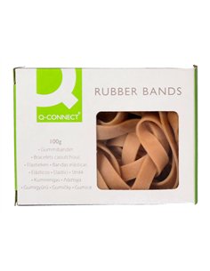 Bracelet caoutchouc q-connect n.15 150x9mm boîte fenêtre 100g. 2