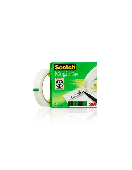 Ruban adhésif scotch magic 810 permet écrire invisible 19mmx66m boîte individuelle.