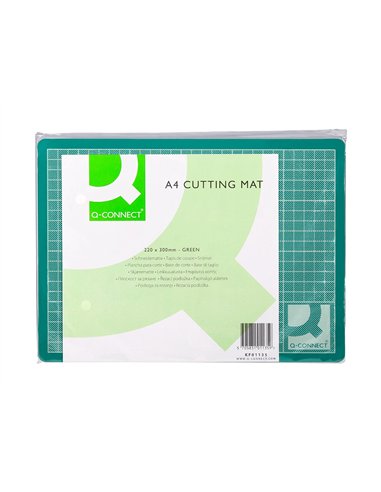 Plaque coupe q-connect pvc épaisseur 3mm 220x300mm a4 coloris vert.