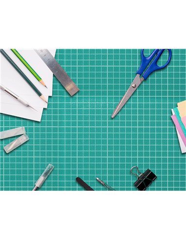 Plaque coupe q-connect pvc épaisseur 3mm 450x600mm a2 coloris vert.